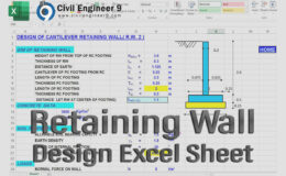 Retaining Wall Design Excel Sheet