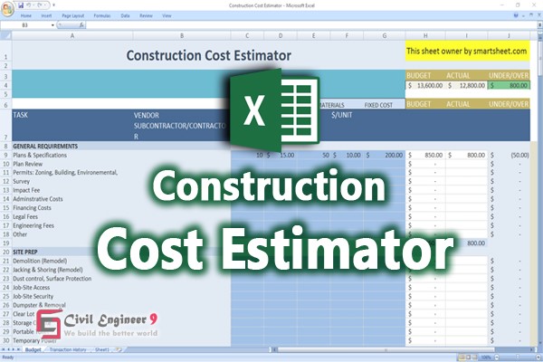 Free Construction Cost Estimator