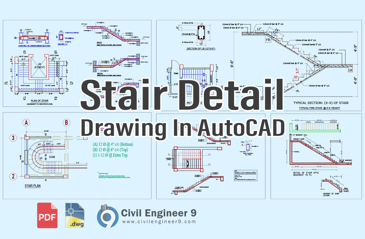 Stair Detail Drawing In AutoCAD